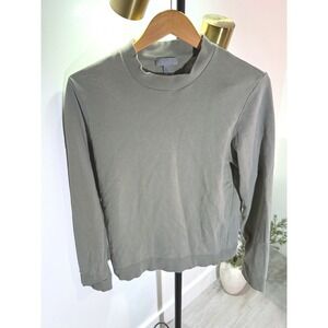 COS Womens Sage Green 100% Cotton Crew Neck French Terry Sweatshirt Size S